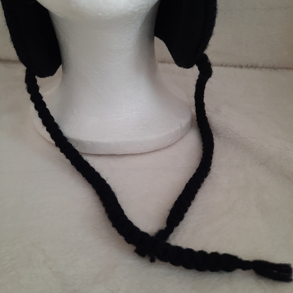 Vintage 90s Y2K Smiley 100% multi-color wool knit fleece lined winter ski hat main image 5